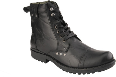 

Delize Genuine Leather Hekking & Tracking Boots For Men(Black