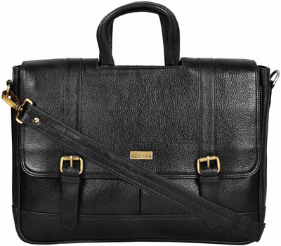 

Scharf Men Formal Black Genuine Leather Messenger Bag