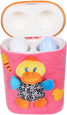 

Ole Baby 3D Pop Out Plush Soft Toy Assorted Double Portable Infant Feeding Milk Food Bottle Thermal Bag Storage Holder (Upto 250ml each) - 2 Slots(Pink)