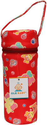 

Ole Baby Elephant Giraffe Single Portable Infant Feeding Milk Food Thermal Bag Storage Holder (Upto 250ml each) - 1 Slots(Red)