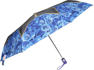 

Fendo 3 Fold Auto Open multi color printed Flower Umbrella(Multicolor)