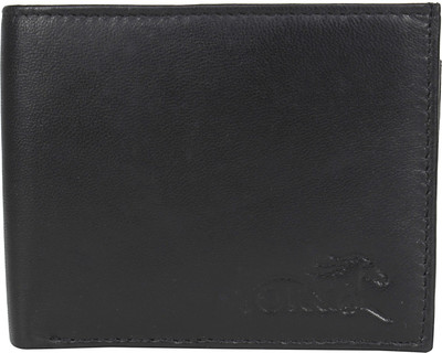 

York U.S. Men Black Genuine Leather Wallet(10 Card Slots)
