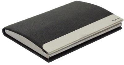 

Tangerine Men Black Genuine Leather Card Holder(10 Card Slots)