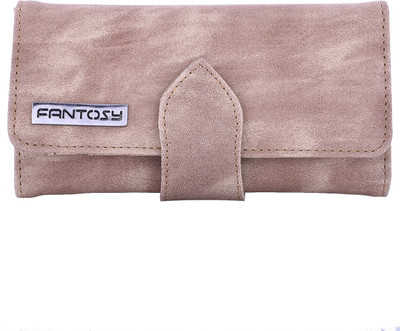 

Fantosy Women Beige Artificial Leather Wrist Wallet(8 Card Slots)