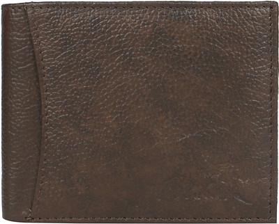 

York U.S. Men Brown Genuine Leather Wallet(10 Card Slots)