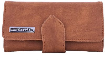 

Fantosy Women Tan Artificial Leather Wrist Wallet(8 Card Slots)