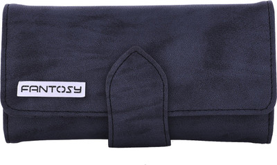 

Fantosy Women Black Artificial Leather Wrist Wallet(8 Card Slots)