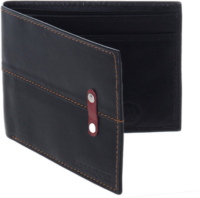 

MARKQUES Men Black Genuine Leather Wallet(8 Card Slots), Black-01