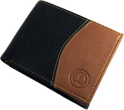 

TnW Men Black, Tan Artificial Leather Wallet(8 Card Slots)