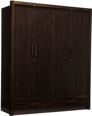 

Durian MARK Engineered Wood 4 Door Wardrobe(Finish Color - Dark Cherry)