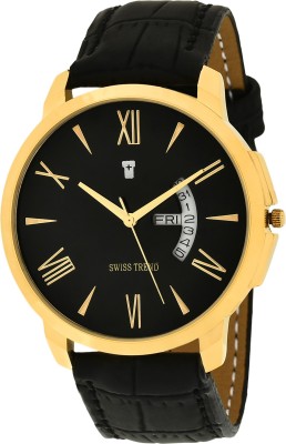 Swiss Trend ST2254 Classy All Black Day & Date Watch  - For Men   Watches  (Swiss Trend)
