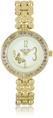 keepkart LOREM 203 New Fresh Arrival Golden Belt Studed Diamond Dial Watch  - For Girls   Watches  (Keepkart)