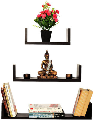 

Bluewud Caesar Engineered Wood Open Book Shelf(Finish Color - Wenge)
