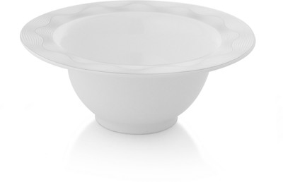 

Magppie BKR01417 Ceramic Bowl(White, Pack of 4)