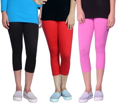 Tanunni Women Red, Black, Pink Capri