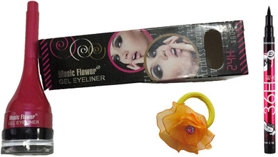 

Music Flower Gel Eye Liner, Pencil Eyeliner with Band(Set of 3)