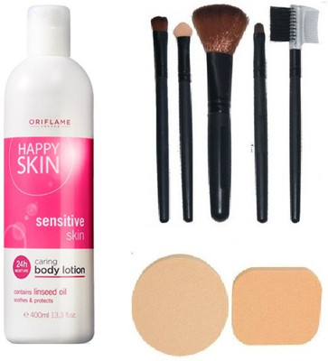 Oriflame Sweden Happy Skin Caring Body Lotion for Sensitive Skin Combo(Set of 8)