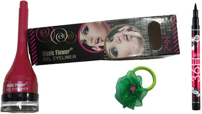 

Music Flower Gel Eye Liner, Pencil Eyeliner with Band(Set of 3)