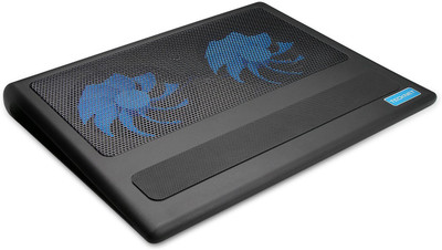 

Tecknet N5 with 2 USB Powered Fans 11 cms, Fits 9-16 Inches Cooling Pad(Black)