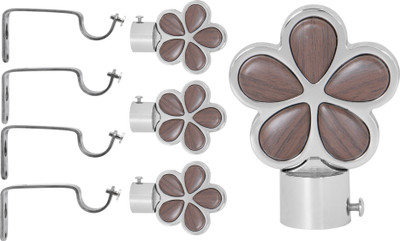 

S Decor Brown, Silver Curtain Knobs