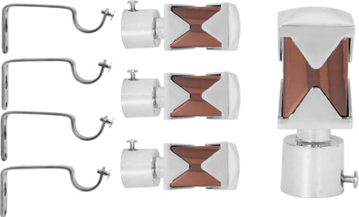 

S Decor Silver, Brown Curtain Knobs