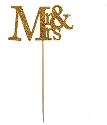 

Futaba Gold '' Mr&Mrs '' Wedding Cake Topper - 40 g
