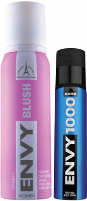 

Envy Blush Deo 120 Ml & Dark Spray Nano 40 Ml Deodorant Spray - For Women(160 ml, Pack of 2)