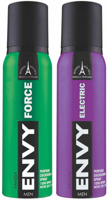 

Envy Force & Electric Deo Combo (Pack of 2) Body Spray Body Spray - For Men(240 ml, Pack of 2)
