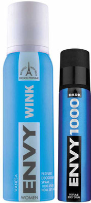

Envy Wink Deo & Dark Spray Nano Deodorant Spray - For Women(160 ml, Pack of 2)