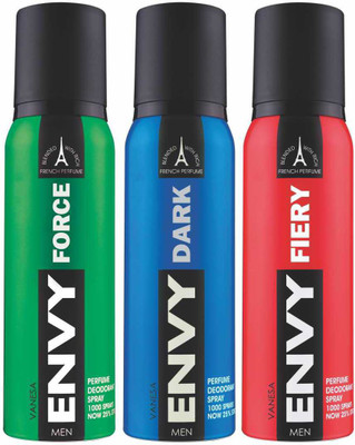 Envy Force, Dark & Fiery Deo Combo (Pack of 3) Body Spray Body Spray - For Men(360 ml, Pack of 3)
