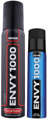 

Envy Torque Deo 120 Ml & Dark Spray Nano 40 Ml Deodorant Spray - For Men(160 ml, Pack of 2)