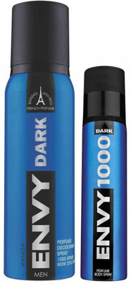 

Envy Dark Deo 120 Ml & Dark Spray Nano 40 Ml Deodorant Spray - For Men(160 ml, Pack of 2)