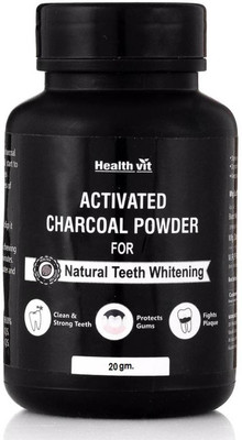 

Healthvit Activated Charcoal Powder 20gm for Natural Teeth Whitening(Charcoal Powder)
