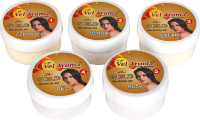 

Vel Aroma 24ct. Gold Spa Facial Kit 510 g(Set of 5)