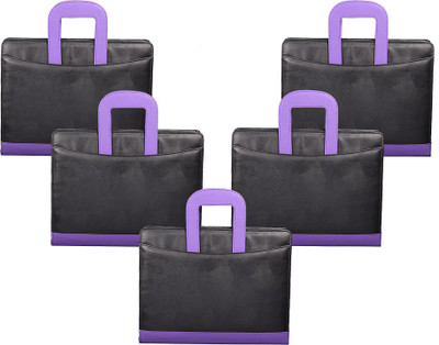 

COI Faux Leather Folder / Document Folder(Set Of 5, Black, Purple)