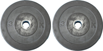

Royal 3Kg 2Pc Low Cost Weight Plate 27mm1 Black Weight Plate(6 kg)