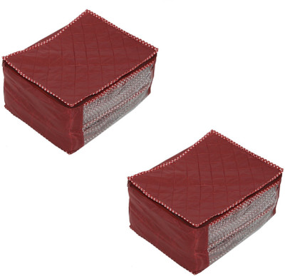 

Addyz Pack of 2 Pieces Saree Salwar Bedsheet Dress Cover Kit For 10-12 Units Extra Large(Maroon)