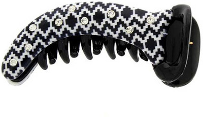 

Anuradha Art Jewellery BN-382 Banana Clip(White, Black)