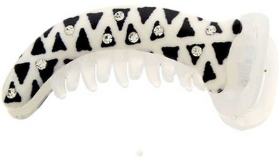

Anuradha Art Jewellery BN-392 Banana Clip(White, Black)