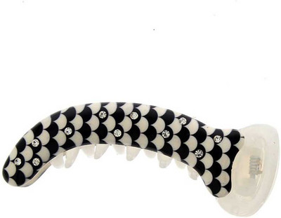 

Anuradha Art Jewellery BN-356 Banana Clip(White, Black)