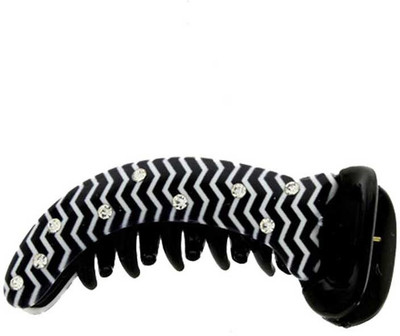 

Anuradha Art Jewellery BN-373 Banana Clip(Black, White)