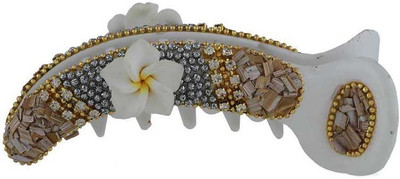 

Anuradha Art Jewellery BN-421 Banana Clip(White)