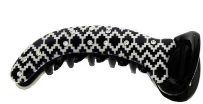 

Anuradha Art Jewellery BN-379 Banana Clip(White, Black)