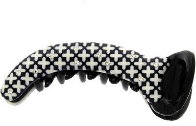 

Anuradha Art Jewellery BN-341 Banana Clip(White, Black)