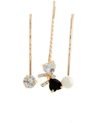 

Anuradha Art Jewellery Trendy Hair Clip(Gold, Black)