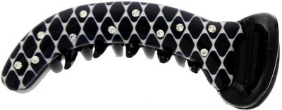 

Anuradha Art Jewellery BN-366 Banana Clip(White, Black)
