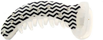 

Anuradha Art Jewellery BN-451 Banana Clip(White, Black)