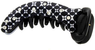 

Anuradha Art Jewellery BN-383 Banana Clip(White, Black)