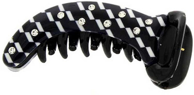

Anuradha Art Jewellery BN-450 Banana Clip(White, Black)