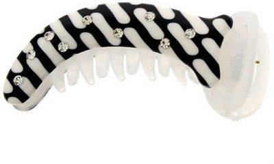 

Anuradha Art Jewellery BN-391 Banana Clip(White, Black)